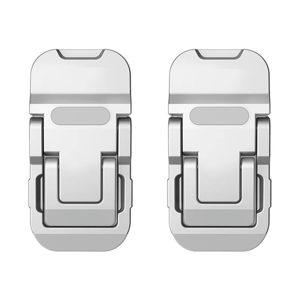 Tholdsy Soporte portátil compacto de aleación de aluminio Compatible con múltiples dispositivos para oficina portátil Invisible Electrónica 1 par de plata