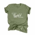 thumbnail image 2 of AOOCHASLIY Thanksgiving Day Women Tops Women's Casual Thanksgiving Print Pullover Short Sleeve T-Shirt Tops Shirt, 2 of 5