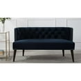 thumbnail image 2 of Celine Tufted Canapé Clou Accents Bleu Marine Foncé, 2 of 12