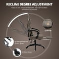 thumbnail image 6 of GOOSEA Ergonomic Gaming Chair with Massage Lumbar Support and Footrest — PU Leather Reclining Computer Desk Chair with Pocket Spring Cushion for Adults, Big and Tall Game Chair, Brown, 6 of 7