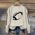 thumbnail image 2 of zaveiop Game Day Outfits for Women Long Sleeve Sunday Football Graphic Tops Lightweight Casual Cute Fall Fashion Pullover (Z-Khaki, L), 2 of 7