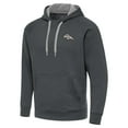 thumbnail image 2 of Men's Antigua Charcoal Denver Broncos Brushed Carbon Victory Pullover Hoodie, 2 of 4