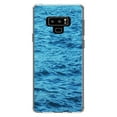 thumbnail image 1 of DistinctInk Clear Shockproof Hybrid Case for Samsung Galaxy Note 9 - TPU Bumper, Acrylic Back, Tempered Glass Screen Protector - Blue Water Ocean Waves, 1 of 5