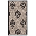 thumbnail image 3 of Safavieh Courtyard Jessie Damask Indoor/Outdoor Area Rug, Sand/Black, 4' x 5'7", 3 of 8