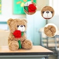 thumbnail image 7 of Guvpev 9" Teddy Bear Stuffed Animal, Hugging Rose, Super Soft  Romantic Teddy Bear Plush Toy, Valentine's Day, Mother's Day &  Graduation Gift, Brown, 7 of 7