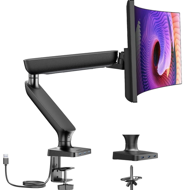 Soporte de monitor HUANUO para pantallas de 13 a 40 pulgadas de hasta 11 kg con USB 3.0