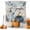 Grey-blue, variant on Hello Pumpkin Fall Shower Curtains for Bathroom, Orange Thanksgiving Botanical Blue Grey Waterproof Fabric Shower Curtain, Decorative Bathroom Curtain for Bathtub, 72"x72", No Hooks Included