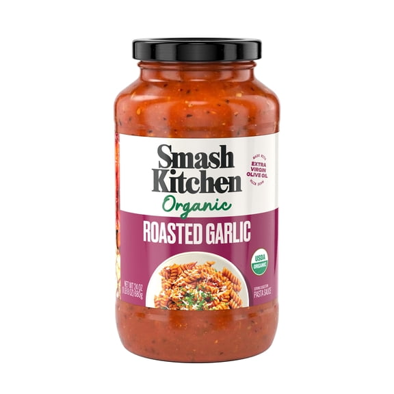 Smash Kitchen USDA Organic Roasted Garlic Marinara Pasta Sauce, 24 oz
