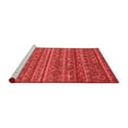 thumbnail image 2 of Ahgly Company Machine Washable Indoor Round Abstract Red Modern Area Rugs, 7' Round, 2 of 4