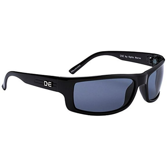 Optic Nerve, Fourteener, Men's Sunglasses with Polarized Brown Lens - Shiny Black