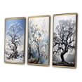 thumbnail image 3 of Designart "White Tree euphony Landscape III" Floral & Botanical Framed Wall Art Set Of 3 - Grey Tree Monochrome Frame Gallery Wall Set For Home Decor, 3 of 6