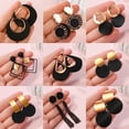 thumbnail image 2 of POXAM, nuevos pendientes coreanos llamativos para mujer, bonitos pendientes colgantes geométricos arcílicos negros, joyería de moda Brincos 2020 Tan Jianjun unisex, 2 of 2