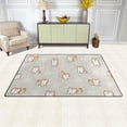 thumbnail image 3 of Coolnut Lightweight Soft Area Rugs 31x20 Inch, Shiba Inu Dog Triangle Floor Mat Doormat for for Rooms Entrance Hardwood Floor Living Room 2'7" x 1'8"） Nursery Rugs, 3 of 6