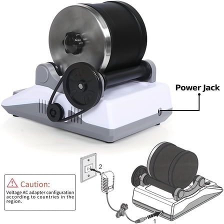 Rock Tumbler Kit for Kids & Adults - 4-Stage Polishing Grits, Rough Stones & 2 Belts, Professional Rock Polisher for DIY Gemstone Polishing