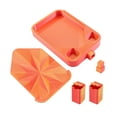thumbnail image 4 of Bandeja para arte de diamantes con tapa, contenedor de almacenamiento fácil de usar, bandeja clasificadora de cuentas dorado y rojo, 4 of 9