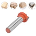 thumbnail image 3 of Bits CNC Router Bits Tungsten Carbide Blade 45 Gauge Steel Body PTFE Coating 8mm/0.3in Round Shank Clean Cutting Tool, 3 of 7