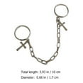 thumbnail image 2 of Miangastore Punk Style Alloy Cross Shape Chain Ring 1Set 3.9x0.7In, 2 of 9