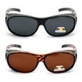 thumbnail image 3 of 2 Pairs Womens Polarized Fit Over Glasses Sunglasses Rhinestone Rectangular Heart, 3 of 4
