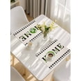 thumbnail image 5 of Rustic Home Placemats Set of 4, Eucalyptus Leaves Floral Beige Buffalo Plaid Placemats for Dining Table, Place Mats for Kitchen Tabletop, Waterproof Wipeable Dining Table Mats Set, 5 of 9