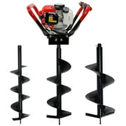 XtremepowerUS 55cc Gas Powered Auger Post Hole Digger With 8", 10" & 12" Bit, EPA Approved 2 Stroke Motor, 3/4" Shaft