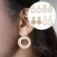 thumbnail image 3 of 4 pares de pendientes de ratán trenzados estilo boho, ligeros y llamativos, ideales como regalo. De color claro, 3 of 9