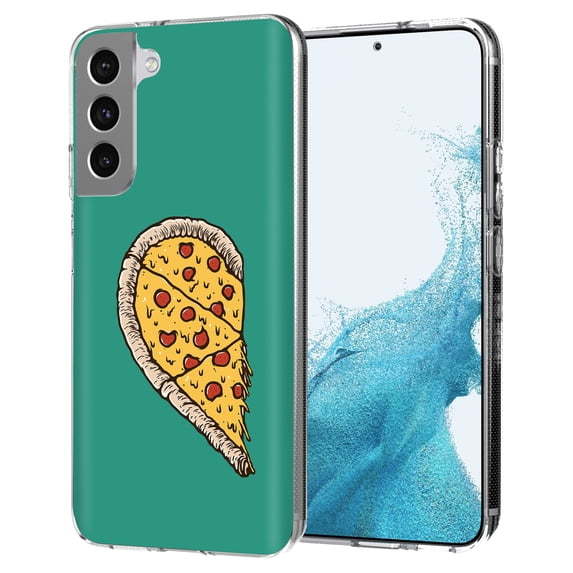 TalkingCase Thin Slim Case Compatible for Samsung Galaxy S22 5G, Pizza 1 Print, Lightweight, Flexible, Soft, USA
