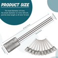 thumbnail image 5 of 10 Pieces Diamond Bit Diamond Grinding Bits Head 1/8 Shank 8mm Cylinder Head Diamond for Most Rotary Tool Bit Grinder, 5 of 5