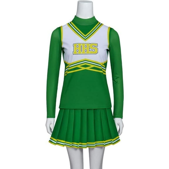 Senior Year Green Cheer Uniform Dress High School Cheerleader Outfit for Women
