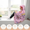 thumbnail image 6 of The Powerpuff Girls Wearable Blanket Cloak Arctic Velvet Hooded Blanket Soft Fuzzy Hoodie Blanket Cape for Adults Kids 50"x60", 6 of 8