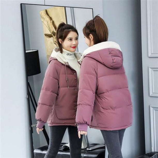 Chaquetas cortas de algodón de moda para estudiantes, chaquetas holgadas y gruesas de algodón