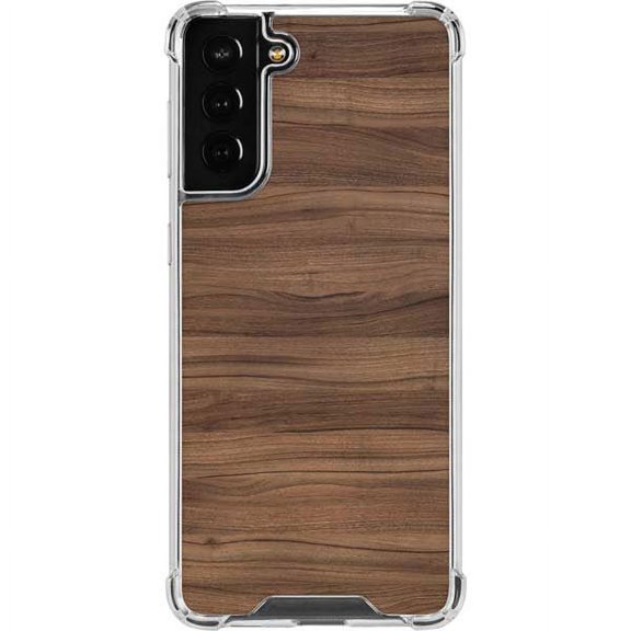 Skinit Wood Natural Walnut Wood Galaxy S22 Plus Clear Case