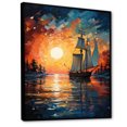 thumbnail image 2 of Designart "Dreams Sailboat Seafaring wall art II" Nautical & Beach Floater Framed Wall Art Living Room, 2 of 7