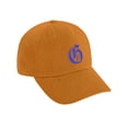 thumbnail image 3 of Daxton Low Profile Adjustable Baseball Dad Hat Cap Old English Font Alphabet A to Z, Orange Hat Royal G, 3 of 4