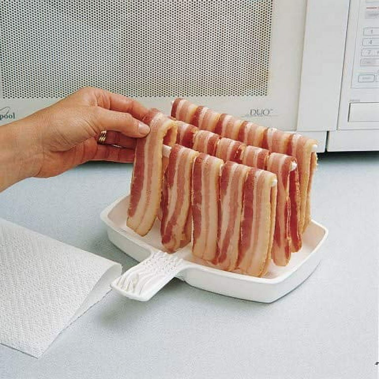  2 Pieces Microwave Bacon Tray Microwave Bacon Cooker