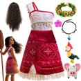 thumbnail image 2 of Baby Girls Casual Dress Ocean Adventure Moana 2 Kids Cosplay Fancy Princess Vaiana Halloween Party Costume Summer Clothes Frock, 2 of 5