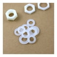 thumbnail image 1 of 20PCS 1/8 1/4 3/8 1/2 3/4 Female Thread Plastic Nuts Lock Nut Outer Hexagon Fastening Nut With Sealing Ring ,Easy to Use, 1 of 4