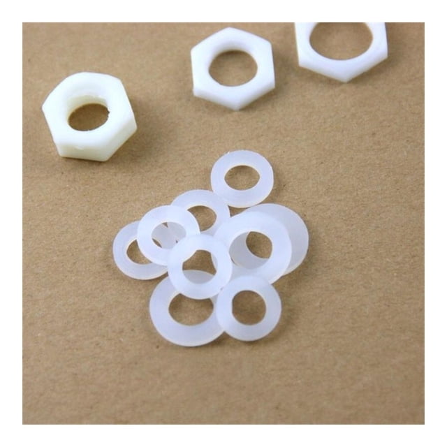 20PCS 1/8 1/4 3/8 1/2 3/4 Female Thread Plastic Nuts Lock Nut Outer Hexagon Fastening Nut With Sealing Ring ,Easy to Use