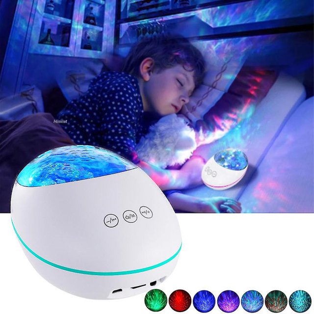 Luz nocturna, proyector de luz de estrella, proyector de galaxia, luz Bluetooth, reproductor de música, Control remoto, proyección de olas oceánicas, luz nocturna