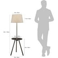 thumbnail image 5 of SH Lighting Round End Table Floor Lamp Combo - Features USB Charging Port & Power Outlet - 55" Tall Great for Living Rooms or Bedrooms - Cappuccino Brown, 5 of 12