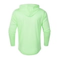 thumbnail image 4 of BXINGOHAI Mens Lightweight Hooded Sweatshirts Drawstring Button Hoodie Shirts Slim Fit Long Sleeve Pullover Sweatshirt Outdoor Athletic Workout Tops Clearance Sale Green,XXL, 4 of 4