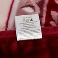 thumbnail image 4 of JML Couverture en Molleton Peluche Douce pour Lit Très Grand 83"x91 Pouces 5.7lb, Couverture Raschel 2 Plis Fleur Bourgogne, 4 of 7