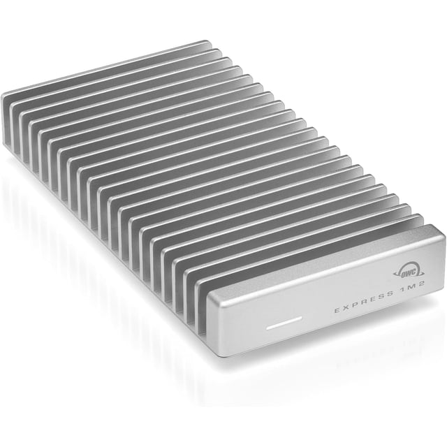 OWC Express 1M2 Unidad SSD portátil NVMe Thunderbolt (USB-C) SSD USB4 Ultra rápida externa con carcasa de disipador de calor de aluminio (solo carcasa)