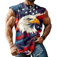 thumbnail image 2 of adaychics American Flag Mens Tank Top American Flag Eagle Gym Sleeveless Shirts Crew Neck Workout Vests for Gym, 2 of 7