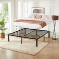 thumbnail image 3 of VECELO 18" King Size Metal Platform Bed Frame, Heavy Duty Steel Slat/Mattress Foundation, No Box Spring Needed, Black, 3 of 7