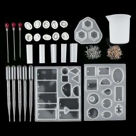 Kiln Casting Mold - Mrosaa 128Pcs Resin Casting Molds Kit Silicone Mold Making Jewelry Pendant Craft Mould