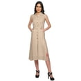 thumbnail image 2 of Moomaya Womens Sleeveless Lapel Collar Dress With Pockets Printed Summer Wear, 2 of 5