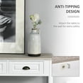 thumbnail image 4 of HOMCOM Console Table with 2 Storage Drawers and Open Shelf, Vintage Distressed Sofa Table for Hallway, Living Room, or Bedroom, White, 4 of 9
