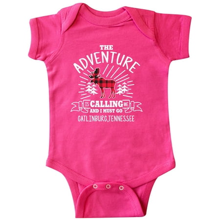 

Inktastic Gatlinburg Tennessee The Adventure is Calling and I Must Go Gift Baby Boy or Baby Girl Bodysuit
