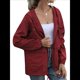 thumbnail image 2 of Impermeables para Mujer, Impermeables, Resistentes Al Viento, Ajustables, con Capucha y Bolsillos. Vino Tinto XL, 2 of 9