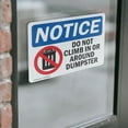 thumbnail image 4 of (2 Pack) Do Not Climb In Or Around Dumpster Sign, 4 of 7